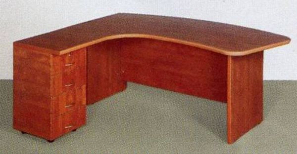 שולחן מזכירה ארגונומי רגל עץ-164